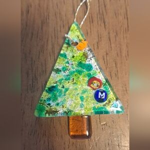 Small Murano Glass Christmas Tree 2" x 2"  Original Murano Glass Italia